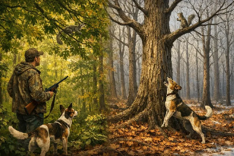 Leaf Season vs Winter Woods