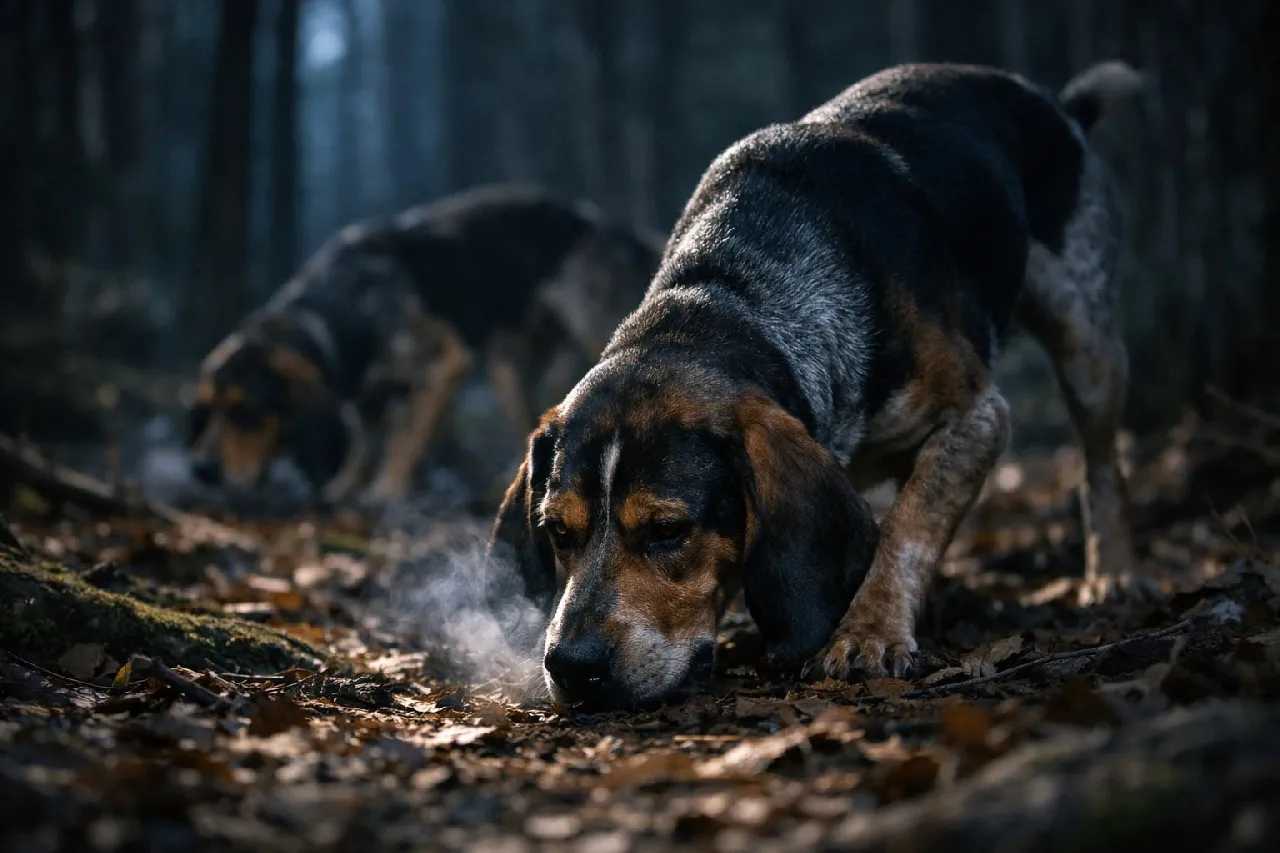 How Coonhounds Track Raccoons at Night